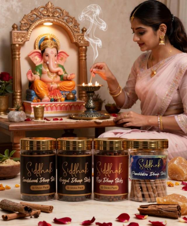 धूप बत्ती कॉम्बो (पंचगव्य, गुग्गल, गुलाब, चंदन) – 7